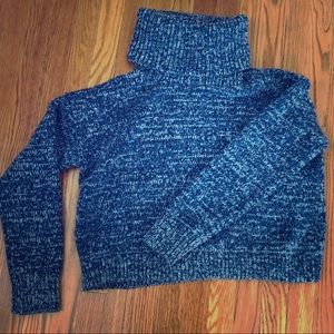 HIGH NECK Marled Cropped Turtlneck